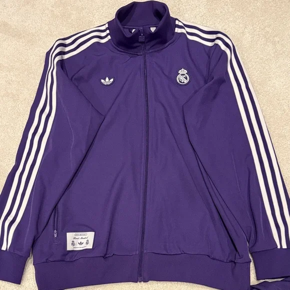 adidas Official Garment of Real Madrid Purple Track Jacket & Pants Set